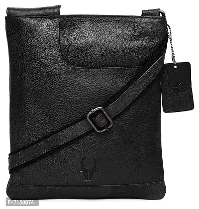 WildHorn Men's Messenger Bag (Black)