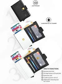 WILDHORN Wildhorn India Black Leather Unisex RFID Card Holder (WHCRD001)-thumb2