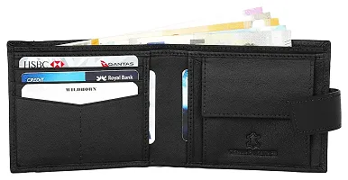 WildHorn Black Leather Men's Wallet , Keychain and Pen Combo Set (GIFTBOX 152)-thumb3