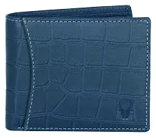 WILDHORN Wildhorn India Croco Blue Leather Men's Wallet (699704)-thumb2