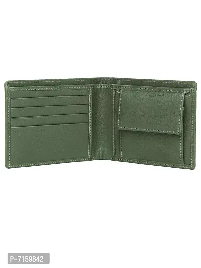 WildHorn Green Leather Men's Wallet , Keychain and Pen Combo Set (GIFTBOXMIX)-thumb3