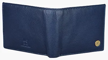 WILDHORN Top Grain Leather Wallet for Men I Classic Design I Spacious (Navy Blue)-thumb4