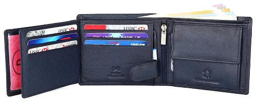 WILDHORN Wildhorn India Blue Leather Men's Wallet (RAKHIGIFT1173 Blue)-thumb3