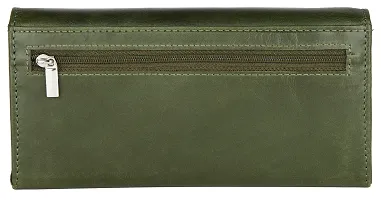 WILDHORN Wildhorn India Green Leather Women's Wallet (WHLW1000)-thumb4