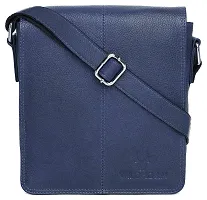 WILDHORN Leather Messenger Bag for Men (Blue)-thumb1