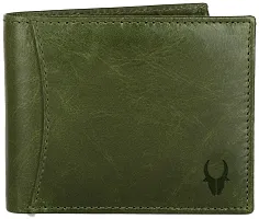 WildHorn Green Crunch Leather Men's Wallet (WH1173)-thumb2