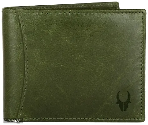 WildHorn Green Crunch Leather Men's Wallet (WH1173)-thumb3