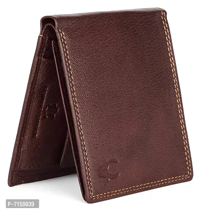 WILDHORN Classic Black Leather Wallet for Men (Maroon)-thumb5