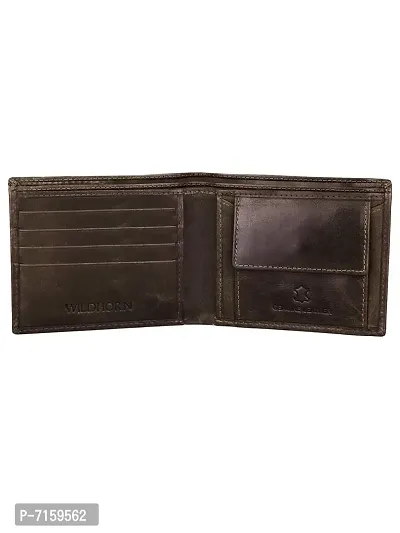 WILDHORN Men's Classic Leather Wallet and Belt Combo (Brown)-thumb4