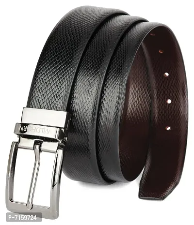 WILDHORN Formal Reversible Leather Belt Wallet Combo for Men I Gift Hamper I Gifts for Men (Free Size, (ii) Reversible Belt Black Wallet)-thumb4