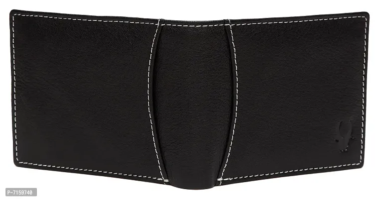 WILDHORN Men's Leather Wallet and Belt Combo ( Black)-thumb5