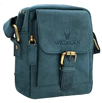 WILDHORN Original Leather 9 inch Sling Bag for Men I Multipurpose Crossbody Bag I Travel Bag with Adjustable Strap I DIMENSION: L- 8 inch H- 9 inch W- 3 inch-thumb1