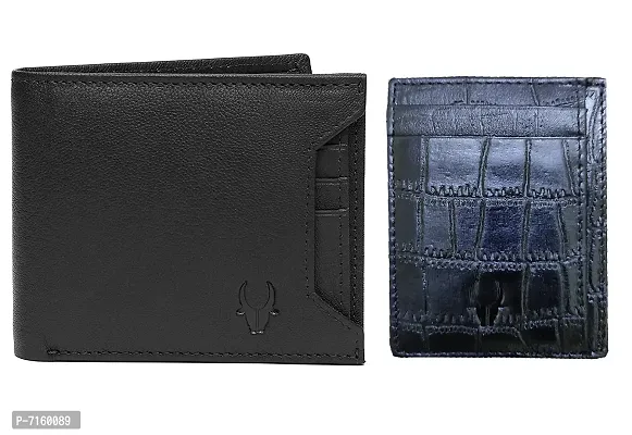 Leather Wallet for Men (CRD Black Croco+ Black 52`)