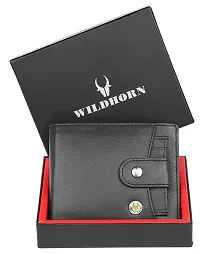 WILDHORN Leather Wallet for Men (Jade Black)-thumb1