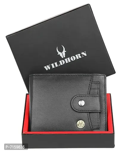 WILDHORN Leather Wallet for Men (Jade Black)-thumb2