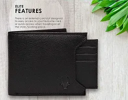WildHorn Men's Leather Wallet Rakhi Gift Hamper (Black)-thumb2