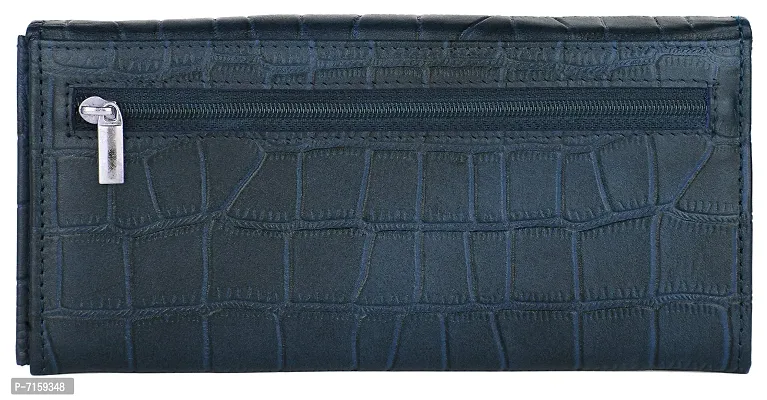 WILDHORN Wildhorn India Blue Leather Women's Wallet (WHLW1000)-thumb5