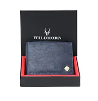 WILDHORN Wildhorn India Blue Antique Leather Men's Wallet (WH2050)-thumb1