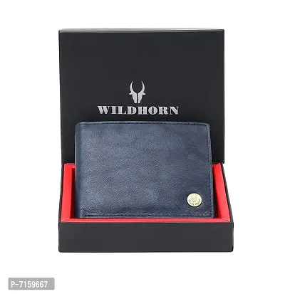 WILDHORN Wildhorn India Blue Antique Leather Men's Wallet (WH2050)-thumb2