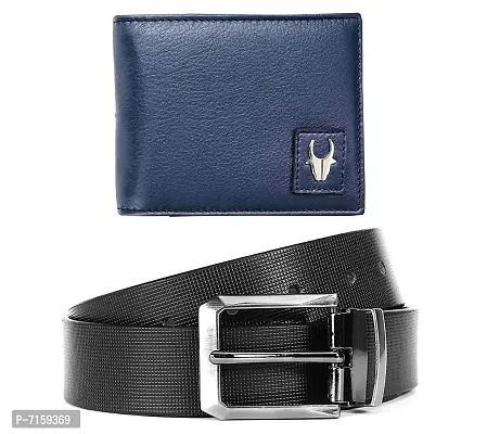 Jade Black Wallet and Belt Combo for Men (Black)