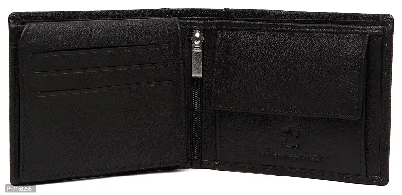 Oliver Black Leather Belt  Wallet Combo for Men (Black)-thumb3