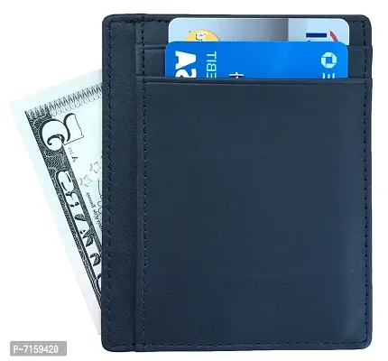 WildHorn Urban Edge Vintage Genuine Leather Ultra Slim Blue Wallet-thumb2