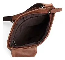 WildHorn Urban Edge Vintage Genuine Leather Cross body Messenger Bag (Tan) DIMENSION : L-8.5 inch W-0.5 inch H-10.3 inch-thumb3