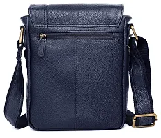 WildHorn Leather Sling Messenger Bag for Men (BLUE)-thumb4