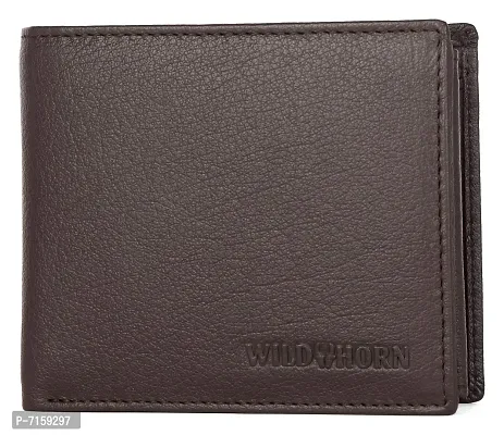 WildHorn Men's Leather Wallet (Brown)