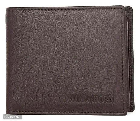 WildHorn Men's Leather Wallet (Brown)-thumb0