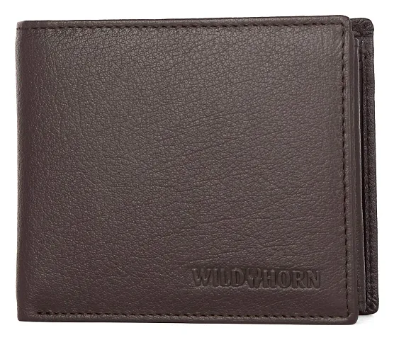 WildHorn Men's Leather Wallet (Brown)