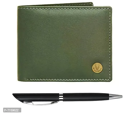 WildHorn Mens Leather Wallet Gift Set Combo I Gift Hamper for Men (Green-2)