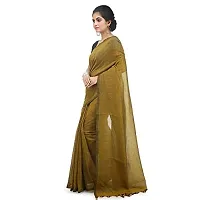 BENGAL HANDLOOM Women's Woven Cotton Saree With Blouse Piece (BHMLML4_Gold)-thumb1