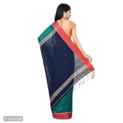 Bengal Handloom Terchi Sico Deep Golden Colour Saree-thumb3