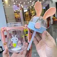 X Pulse Bunny ears cartoon water bottle tritan BPA Free Straw Water Bottle 350 ml Water Bottle-thumb1