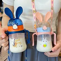 X Pulse Bunny ears cartoon water bottle tritan BPA Free Straw Water Bottle 350 ml Water Bottle-thumb2