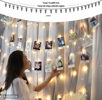 X pulse Photo Clip Lights 16 LED 3 Meter Length, Decoration for Birthday, Festival, Occasion, Wedding, Party for Home, Patio, Lawn, Restaurants {(Pack of 1) warm white}-thumb3