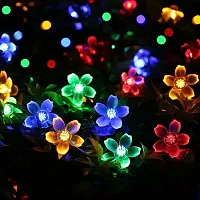 X Pulse Silicone Blooming Flower 3 Meter, 14 LED Fairy String Series Lights for Festival Home Decoration, Plug-in (Multicolor, Pack of 1)-thumb1