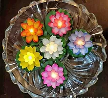 X Pulse Pack of 3 Compatible Water Floating Flower Lotus Led Candle TeaLight (Color-Multicolor)-thumb4
