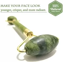 X Pulse Facial Massager Jade Roller  Gua Sha Tool Natural Himalayan Stone for Face Neck Healing Skin Wrinkles  Serum Application-thumb3