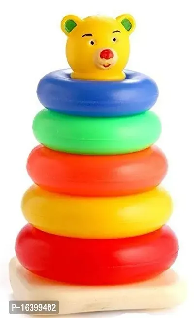 X Pulse 5 Rings with Junior Smiley Stacking Play Set Toy Best Gift for Boys and Girls  (Multicolor)-thumb3