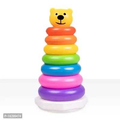 X Pulse 7 Stacking Ring for Kids Teddy Bear Assorted Color Rings Tower Construction Toys  (Multicolor)-thumb0