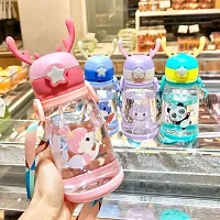 x pulse Deer horns for kids Drinking Water Bottles / Character Motifs / Cute Characters 600 ml Water Bottle  (Set of 2, Multicolor)-thumb2
