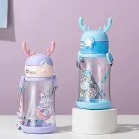 x pulse Deer horns for kids Drinking Water Bottles / Character Motifs / Cute Characters 600 ml Water Bottle  (Set of 1, Multicolor)-thumb2