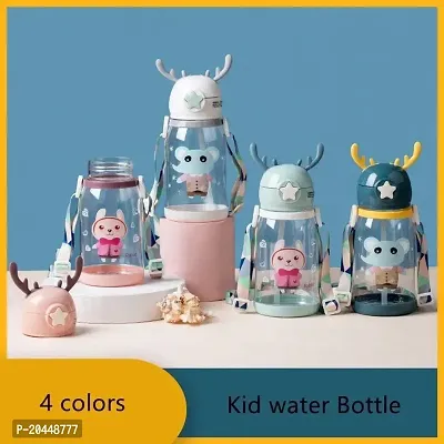 x pulse Deer horns for kids Drinking Water Bottles / Character Motifs / Cute Characters 600 ml Water Bottle  (Set of 4, Multicolor)