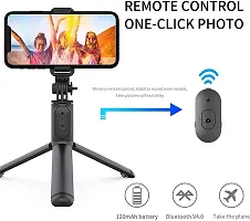 X Pulse R1s Bluetooth Selfie Sticks with Remote and Selfie Light, 3-in-1 Multifunctional Selfie Stick Tripod Stand Mobile Stand Compatible with All Phones (Black)-thumb3