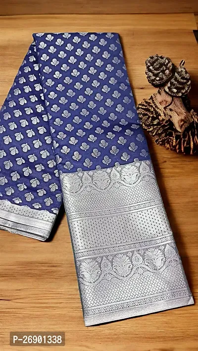 Kanjivaram Banarasi Silk Blend  Tikli Saree