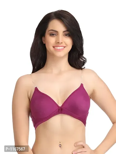 Cotton Non-Padded Non-Wired Bra with Detachable Straps-thumb1