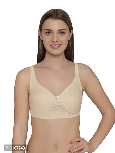 Cotton Rich Double Layered Non-Wired T-shirt Bra