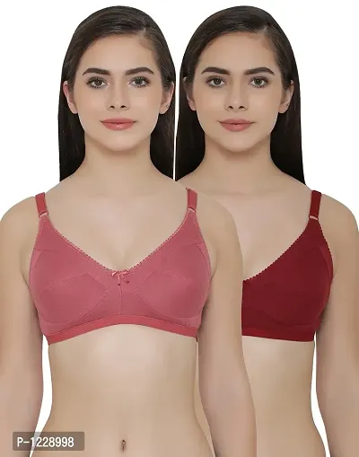 Pack of 2 Full Coverage Non Padded Wirefree Full Cup Bra's-thumb0
